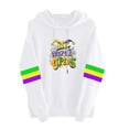 thumbnail image 2 of Zedker Mardi Gras Hoodies for Women Striped 2026 Carnival Top Long Sleeve Casual Holiday Sweatshirt Loose Spring Travel Party Pullover Tops, 2 of 4