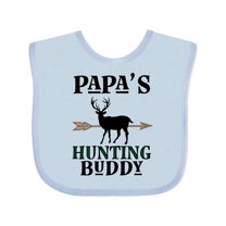 Inktastic Papa Hunting Buddy Bow Hunter Boys or Girls Baby Bib