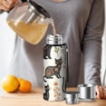 thumbnail image 4 of 20 Oz Cute Cat Coffee Tumbler Double Wall Insulated Stainless Steel Water Bottle | Metal Reusable Thermoses Flask with Cup Cap | Leak & Sweat Proof with Anti-Dust Lid, 4 of 7