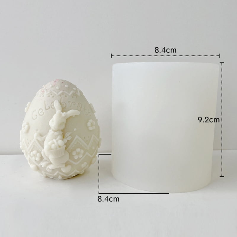 Easter Egg Rabbit Candle Mold 3D Resin Soap Molds Candy Cake Baking Mould