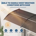 thumbnail image 1 of QinaQin Auvent de Porte Extérieur, Support Robuste en Plastique et Acier, Brun, 1 of 7