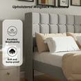 thumbnail image 3 of Lijimei Full Size Upholstered Platform Bed with Heavy Duty Frame, no box spring required, Light Grey, 3 of 8