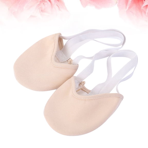 LITINKIMI Adult Ballet Shoes, Skin Tone, 1 Pair with Double Elastic Straps for Comfortable