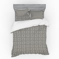 thumbnail image 2 of Ambesonne Moroccan Bedding Set 3 Pcs, Monochrome Abstract Floral, Twin, Ivory Dark Taupe, 2 of 3