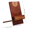 thumbnail image 2 of FESTFENDS Multifunctional Brown Vinyl Record Storage Stand for Desktop Display and Organization, 2 of 6
