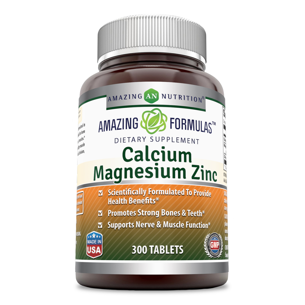 Amazing Formulas Calcium Magnesium Zinc + Vitamin D3 300 Tablets