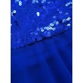 thumbnail image 6 of iiniim Girls Glitter Sequins Ballet Dance Asymmetric Tutu Dress Leotard Ballerina Dancewear Dark Blue 4XL, 6 of 7