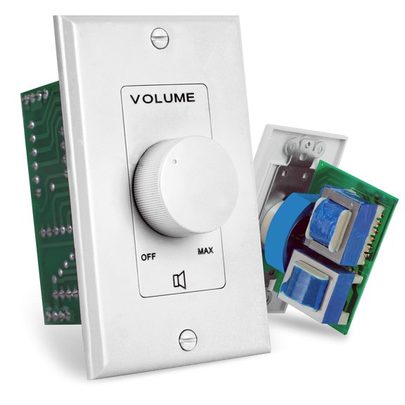 Perilla de control de volumen para montaje en pared Pyle Home PVC1, color blanco