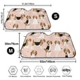 thumbnail image 3 of Balery Beagle Dog On Brown Print Car Windshield Sun Shade,Windshield Sunshade for Car Pickup Truck SUV Accessories-Small, 3 of 7