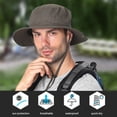 thumbnail image 5 of Sombrero de cubo impermeable para lluvia para mujer, de ala ancha, de verano, UPF50+, sombrero de vaquero para el sol, sombrero de playa flexible suave y plegable para hombre, 5 of 5