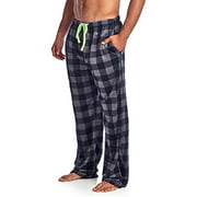 Ashford & Brooks Men's Mink Fleece Sleep Lounge Pajama Pants - Charcoal Buffalo Check - X-Large