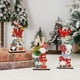 thumbnail image 2 of RV 3 uds decoraciones navideñas dibujos animados letras coloridas DIY adornos de madera muñeco sin rostro decoraciones navideñas Rojo Verde, 2 of 5