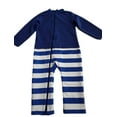thumbnail image 2 of Strip Proof One-Piece Toddler Romper With a Back Zipper in Blue/White, 2 of 5