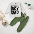 thumbnail image 2 of TOWED22 Toddler Baby Boy Fall Winter Clothes Crewneck Long Sleeve Sweatshirt Pullover Tops Elastic Joggers Pants 2pcs Outfit Set(Blazer,18-24 M), 2 of 9
