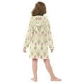 thumbnail image 7 of FORMRS Niños Bathrobe Unisex Hooded Robe Soft Plush Pajamas Sleepwear, Size 2-3T, Pastel Green Geometric, 7 of 7