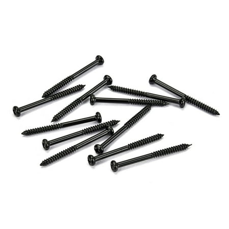 

12 Pcs Bass Pickup Mounting Screws Instrument Accessory for PB JB P90 Pickups(Black)