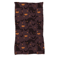thumbnail image 1 of Cobija Manta Frazada Juana Gallo Diseño de Patrón Gatos Calabaza Halloween, 1 of 5
