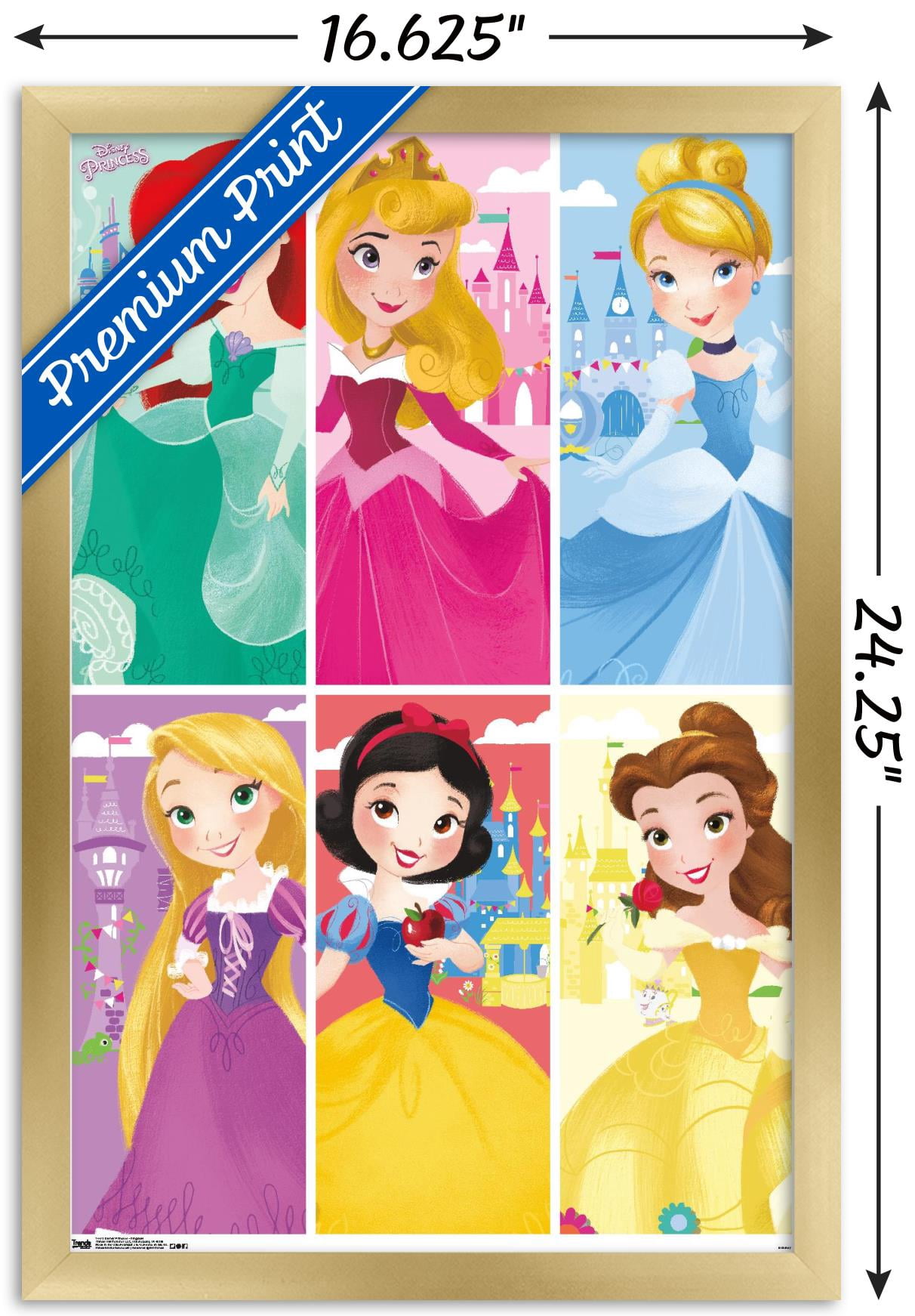 Disney Princess - Kingdom Wall Poster, 14.725" x 22.375", Framed
