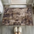 thumbnail image 4 of Entryway Washable Rugs 2x3 Brown Red Entrance Rugs, Small Coffee Entry Rug Low Pile Non Slip, Modern Abstract Area Rug for Kitchen Bathroom Bedroom, Front Door Indoor Door Mat, Vintage Carpet, 4 of 5