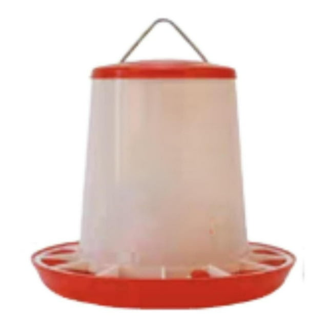 Comedero para pollos, cubo de alimentación, práctico comedero para aves de corral y patos. 6 kilos