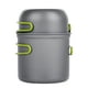 thumbnail image 3 of Juego de utensilios de cocina para olla de camping | Olla portátil de aleación de aluminio antiadherente resistente al calor de una pieza gris con tapa | Bandeja ligera para picnic para senderismo, 3 of 7