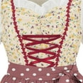 thumbnail image 4 of Lenago Womens Apron Dresses For Women Oktoberfest Costumes Multiple Color Schemes Square Collar Short Sleeves Dirndl Dresses German Dresses Festival Bavarian Costume Beer Carnival Women Party Dresses, 4 of 9