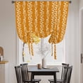 thumbnail image 3 of Orange Spring Leaves Tie Up Curtains for Windows, Balloon Window Shades, Pastoral Botanical Striped Flowers Kitchen Window Treatments Roll Up Curtain for Basement/Nursery 52"x45", 3 of 8