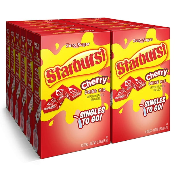 Starburst Singles To Go Powdered Drink Mix & Just Add Water 12 Boxes