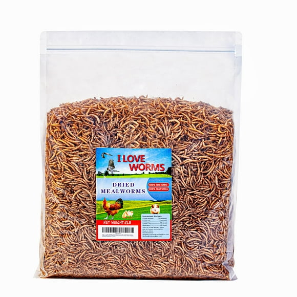 Gusanos de la harina deshidratados I LOVE WORMS 2,3 kg alimento para aves rico en proteínas
