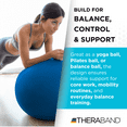 thumbnail image 4 of THERABAND Standard Exercise Ball, 30" Blue Stability Trainer for 6'2"–6'8" Users, Yoga & Pilates Ball, Balance & Core Trainer, For Athletes Fitness at Gym & Home, 4 of 7