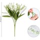 thumbnail image 2 of Flores artificiales Arbusto artificial Vhermosa para decoración de boda con flores blancas y hojas verdes, 2 of 6