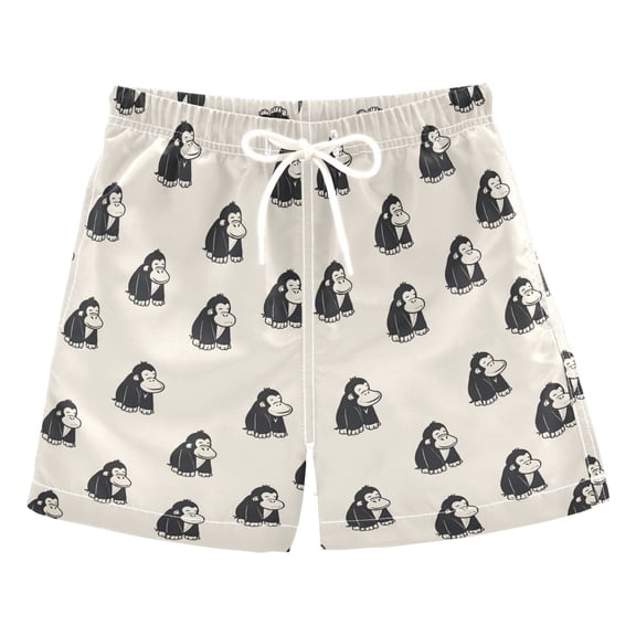 joogoo Boy Swim Trunks Cute Gorilla Bathing Beach Board Shorts M