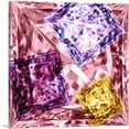 thumbnail image 1 of ARTCANVAS Pink Purple Yellow Princess Cut Diamond Jewel Canvas Art Print - Size: 26" x 26" (1.50" Deep), 1 of 9