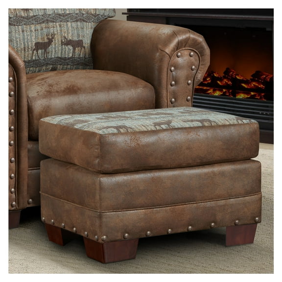 Ottoman Footrest with Storage, Upholstered Living Room Ottoman, Modern Accent Ottoman
