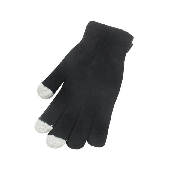 DJN Under $5 Red And White Gloves Christmas Touchscreen Gloves for Women Men, Thermal Knitted Winter Gloves with Cute Xmas Print, Windproof & Grippy, Ideal Christmas Gift