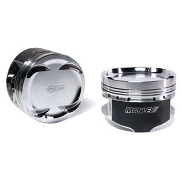 Fits 1993-1998 Toyota Supra Manley Performance Piston 609105CE-1 Platinum Series; For Use With 2JZGTE 3.0L Engines; 2618 Forged Aluminum; 0.5 Millimeter Over Sized; Stock Stroke; Flat Top; Single