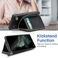 thumbnail image 3 of Funda tipo cartera para iPhone XS Max con tarjetero y correa para el hombro para mujer, 3 of 5