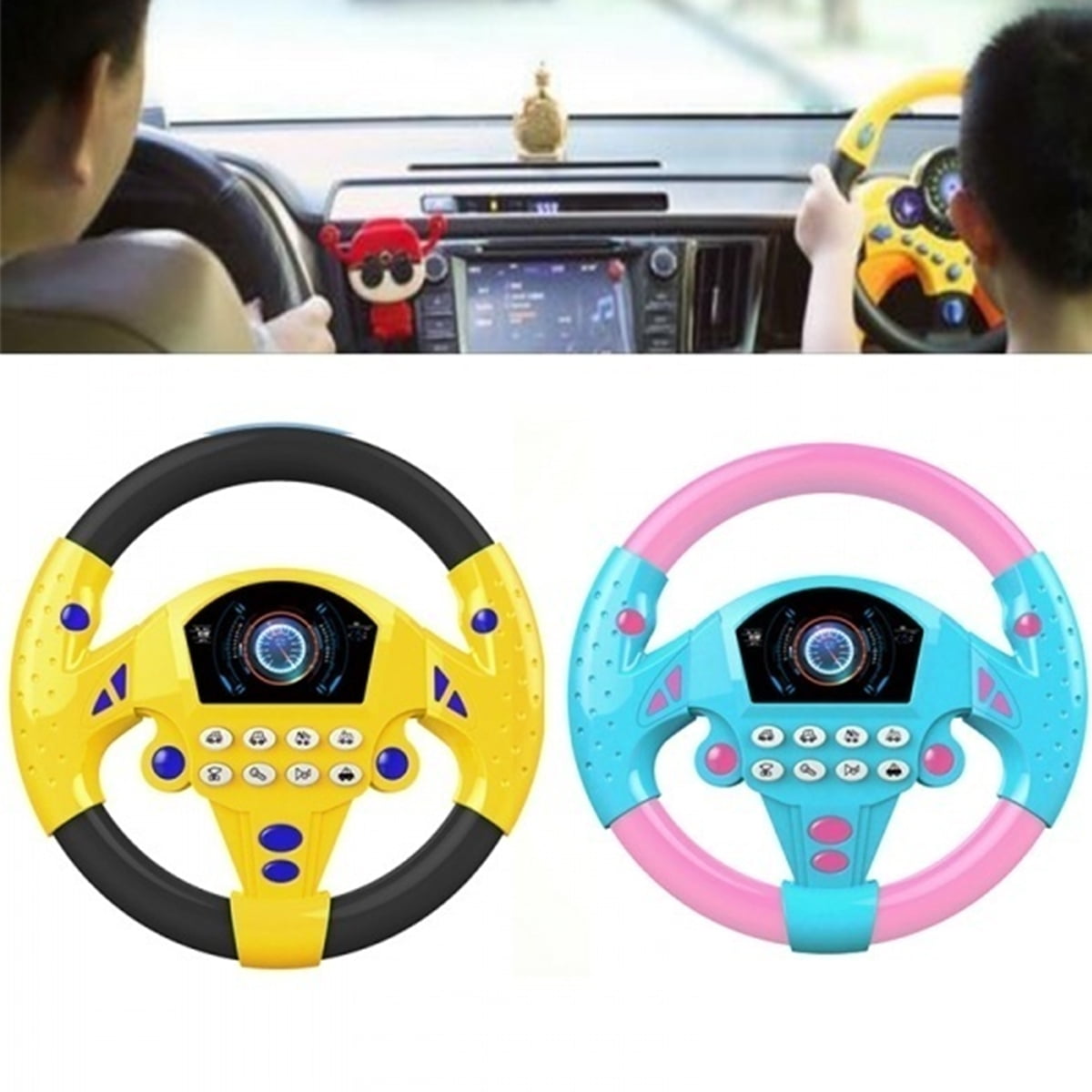 Learn and Play Driver Baby Steering Wheel Toddler Musical Toys with Lights  Sounds Educational Toy Children's Gift