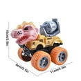 thumbnail image 3 of Aoznliie Dinosaur Toddler Toys Cars, Press & Go Friction Powered Dinosaur Excavator Car, Dino Engineering Vehicle Toy for Ages 1.5-5 Year Old Kids Birthday Gift, Pink, 3 of 7