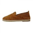 thumbnail image 4 of Myra Ladies Velvet Espadrilles Brown Slip-On Shoes S-2993, 4 of 5
