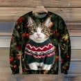 thumbnail image 4 of Wutalume Men's Christmas Print Collar Sweater with Holiday Elements, Festive and Fun for Seasonal Parties and Gifts,Mint Green S, 4 of 6