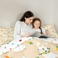 thumbnail image 5 of Castle Fairy Cartoon Floral Rabbit 2Pcs Bedding Comforter Set for Girls Boys Children,Kawaii Carrot Twin Comforter Sets,Cute Animal Breathable Bedding Set,Lightweight Room Decor, 5 of 8