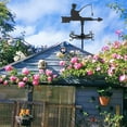 thumbnail image 3 of LOVIVER Creative Weather Vane Garden Stake Wind Direction Indicator Outdoor Iron Bracket Fishing Boy, 3 of 8