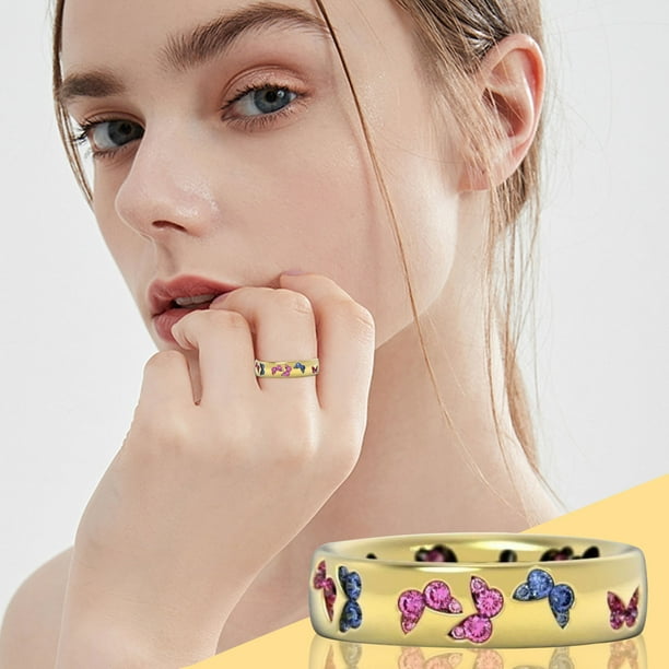 Anillo de mariposa a la moda para mujer, anillo creativo a la moda, joyería Wmkox8yi sjalhkljlk2988