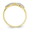 thumbnail image 2 of Solid 10k Yellow Gold Double Heart CZ Cubic Zirconia Ring Band Size 5, 2 of 6