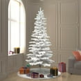 thumbnail image 5 of Vickerman 9' Flocked White Slim Artificial Christmas Tree, Unlit, 5 of 5