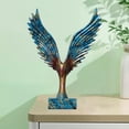 thumbnail image 1 of Estatua de resina de águila, artes abstractas simuladas de águila, decoración fengshui moderna, hogar, pequeña sala , adorno de estante de Macarena Escultura de águila, 1 of 8