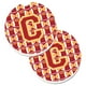 Carolines Treasures CJ1070-CCARC Lettre C Football Cardinal & Or Ensemble de 2 Porte-Gobelet Voiture Coaster – image 1 sur 1