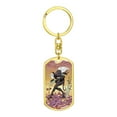 thumbnail image 4 of Tarot Card Five Of Swords Keychain Dog Tag Stainless Steel or 18k Gold, 4 of 16