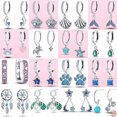thumbnail image 2 of 2023 Pendientes De Concha Luminosa De Plata 925 Para Las Mujeres Pavimentan CZ Forma De Corazón Estrella Luna Compromiso Boda Joyería, 2 of 4